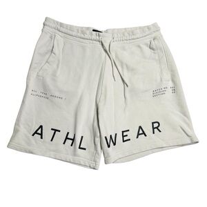 H&M Cream Athletic Shorts with Elastic Waistband